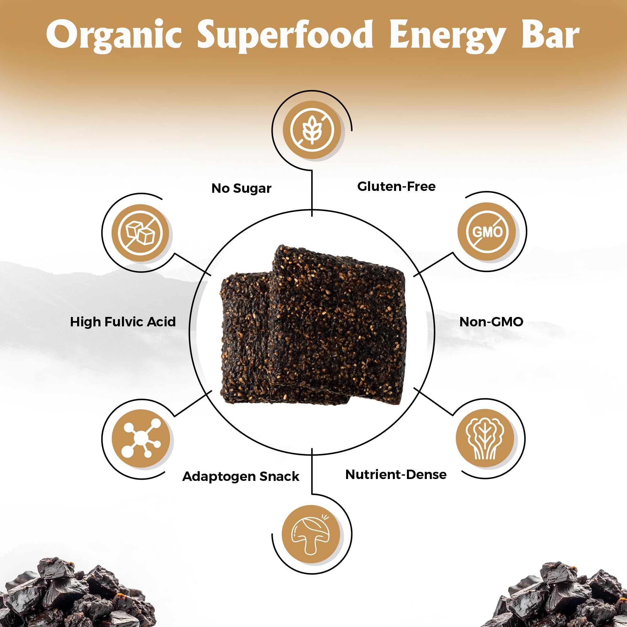 Close-up of cacao nibs and organic ingredients