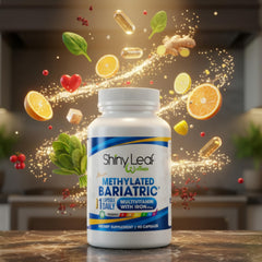 Usage directions on Shiny Leaf vitamin bottle