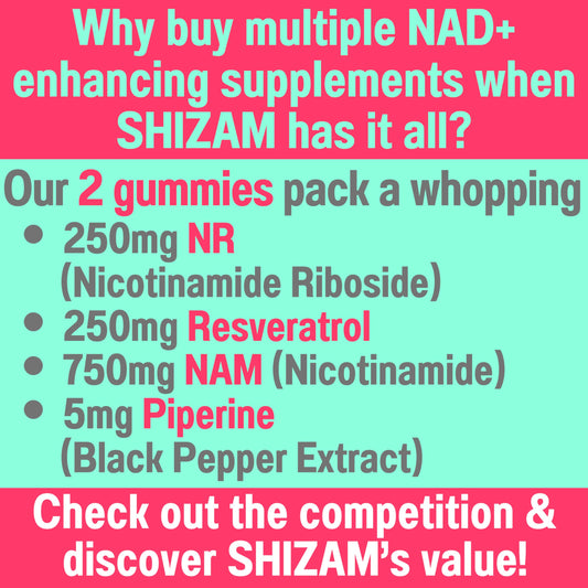 SHIZAM bottle close-up showing the label