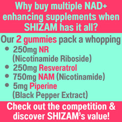 SHIZAM bottle close-up showing the label