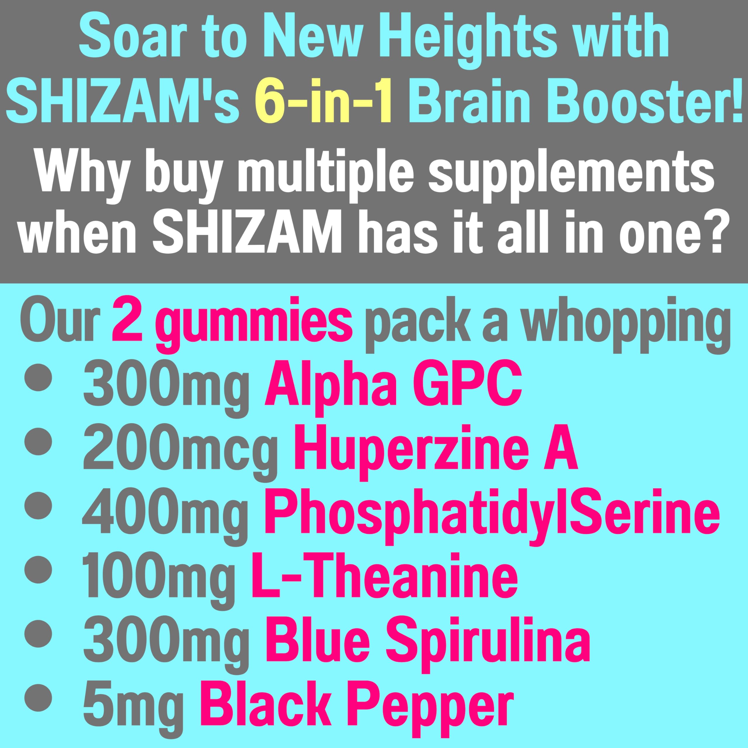 Alpha-GPC and Huperzine A blend in gummies