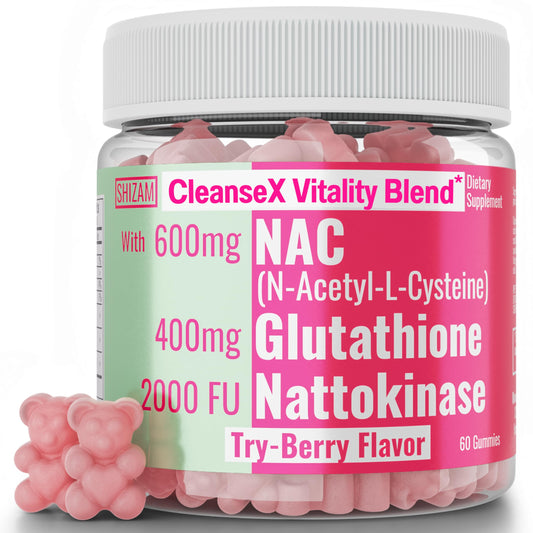 SHIZAM NAC 600mg gummies bottle front view
