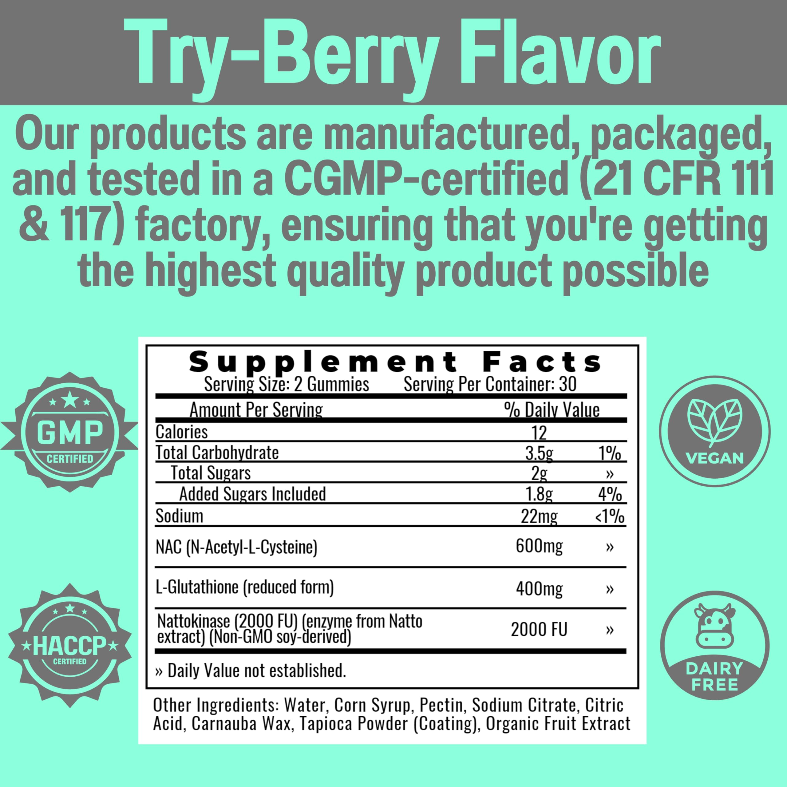 Gummies with cGMP production seal