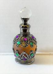 Shofars From Afar Ministry Prayer Oil bottle with metal cap and gem finish for gift-ready ceremonies.