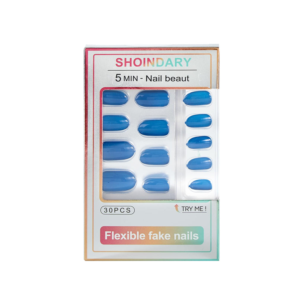 Shoindary orange press-on nails all-in-one kit with organizer and tools