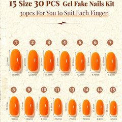Shoindary orange press-on nails aftercare and easy removal
