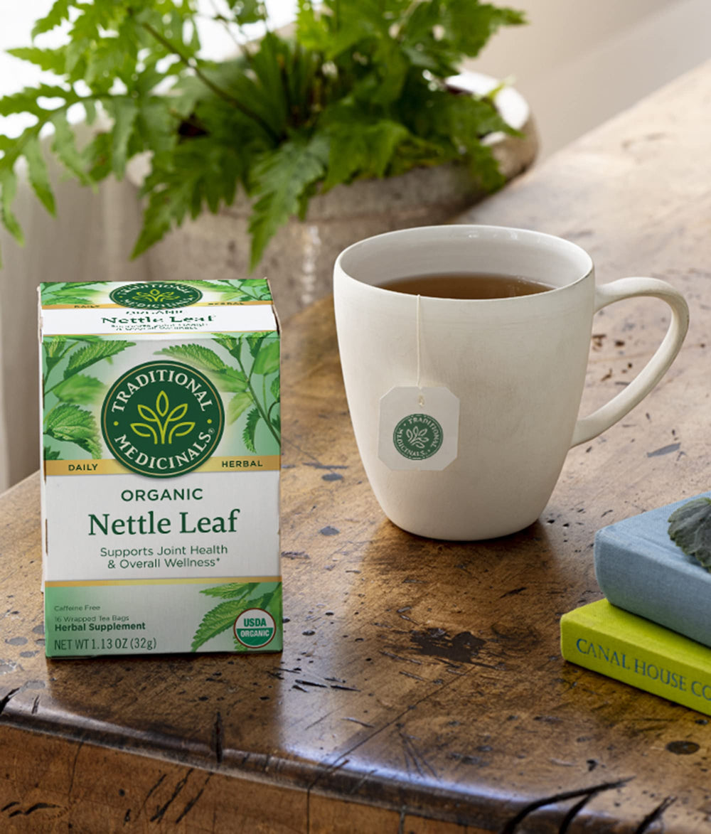 Shelf-ready display of nettle leaf tea