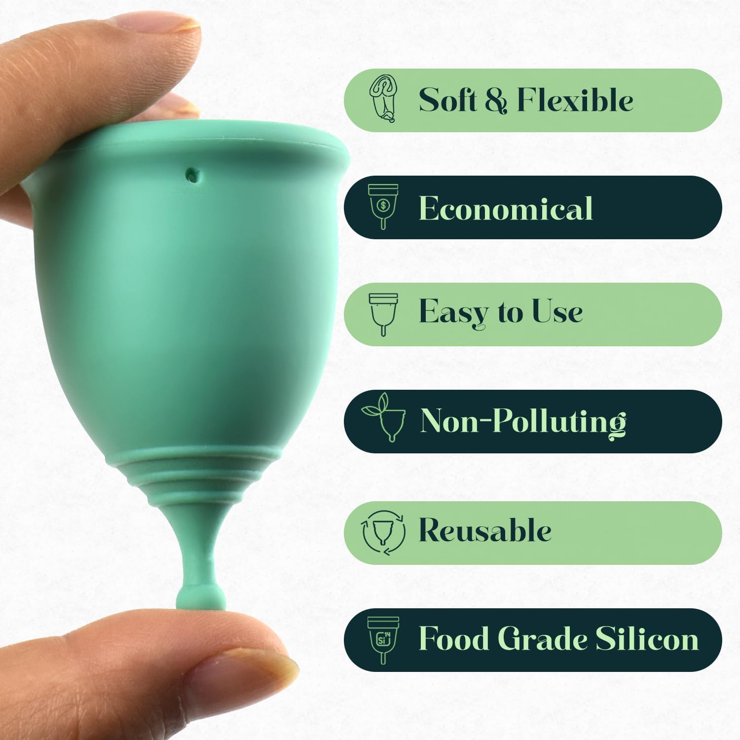 SHORDY sterilizer and premium gel cleaner shown for cup hygiene.