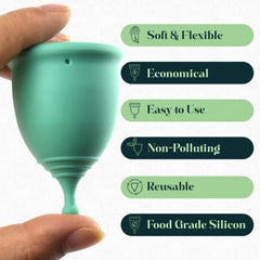 SHORDY sterilizer and premium gel cleaner shown for cup hygiene.