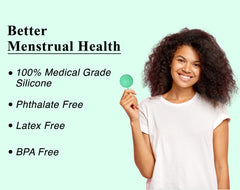 SHORDY Reusable Disc base of cervix seal image emphasizes comfy fit during activities.