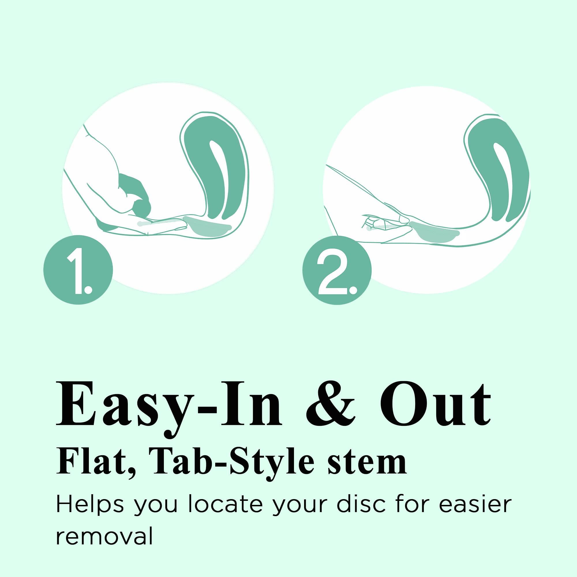 SHORDY Reusable Menstrual Disc Large image highlights 65ml capacity for longer wear.
