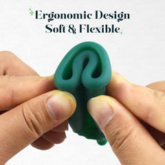 SHORDY silicone texture close-up highlights soft, body-safe material.