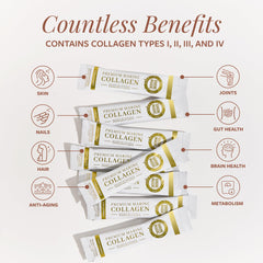 Collagen powder dissolving easily in hot or cold beverages