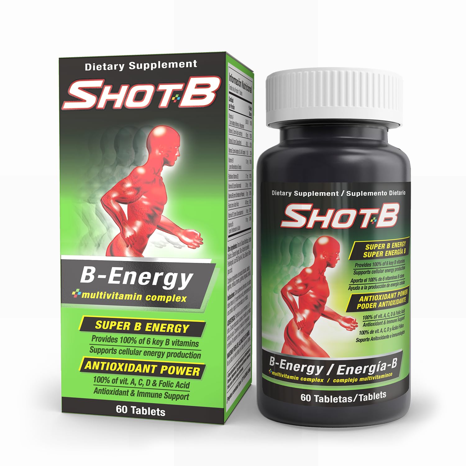 Shot-B Multivitamin Complex bottle front view
