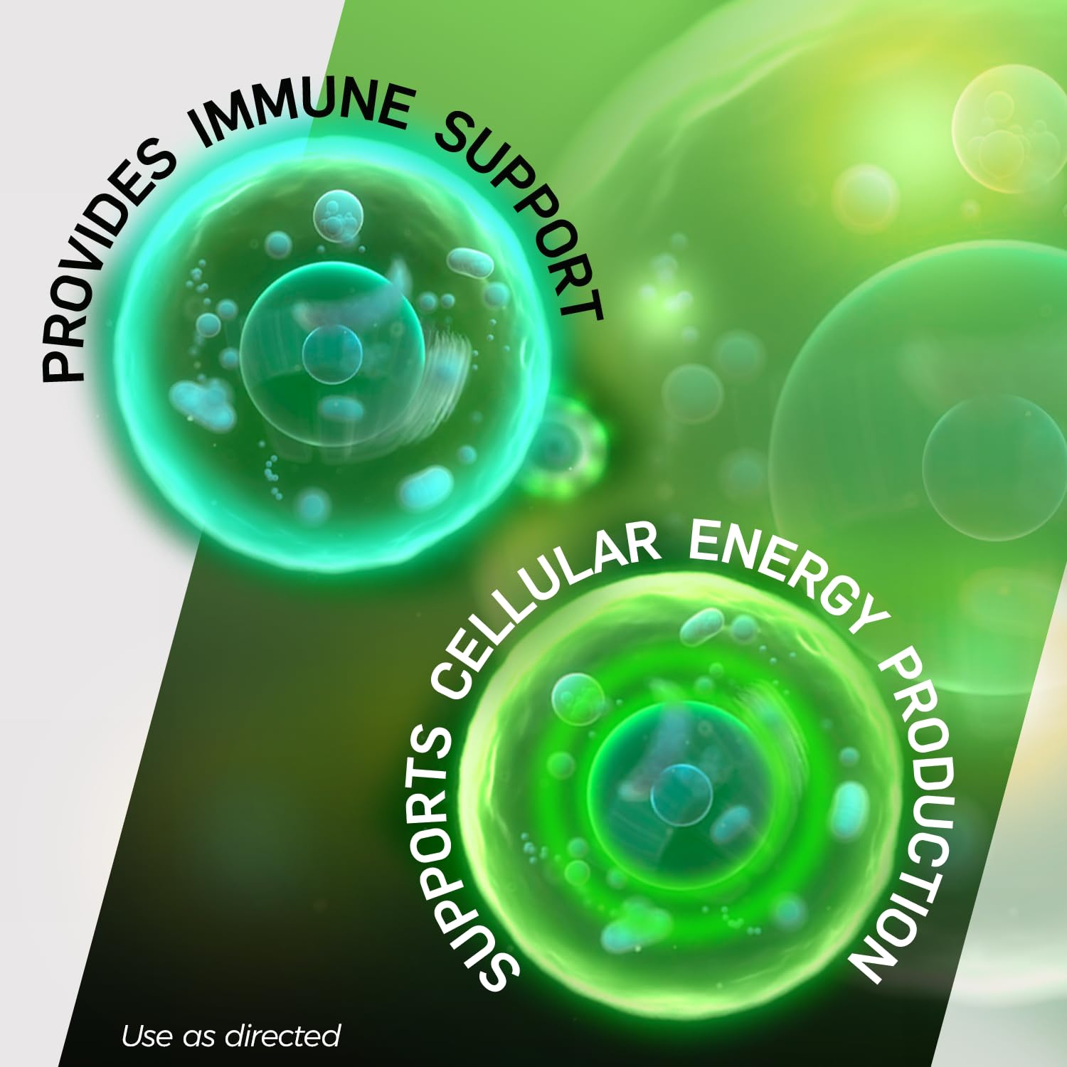 Bottle label highlighting vitamins A, C, D, E and B vitamins