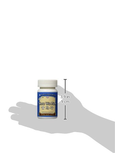 Shou Wu Pian 100 ct Plum Flower bottle - back/label detail