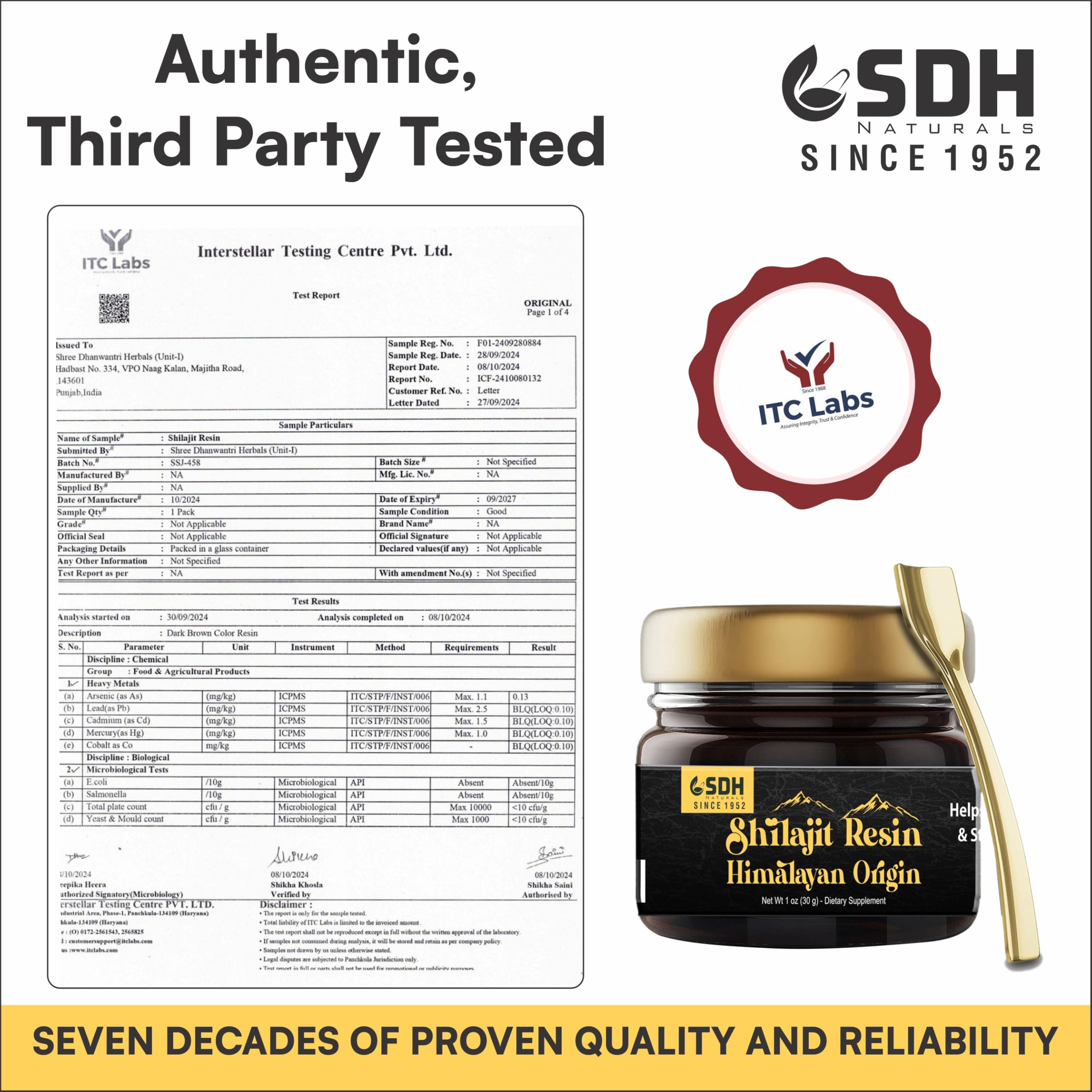 Shilajit resin mineral content with 85+ minerals