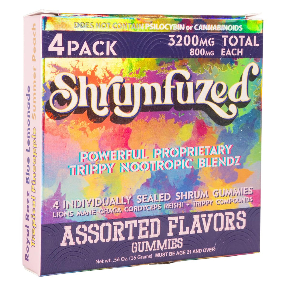 Tamper-evident, child-resistant packaging for Shrumfuzed gummies