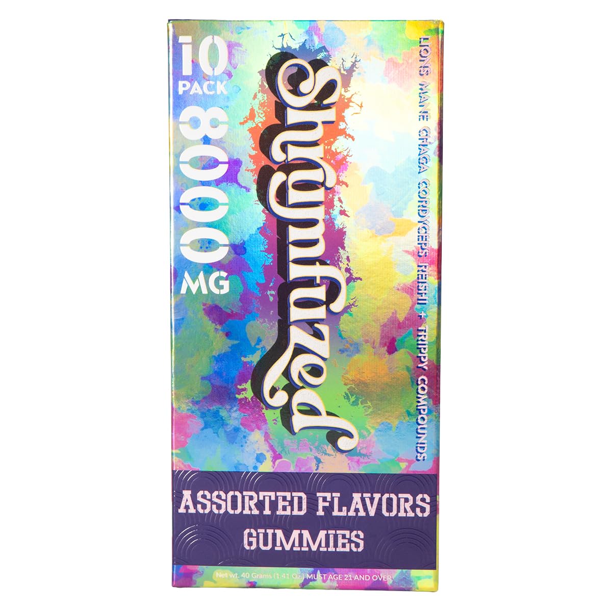 Assorted mushroom ingredients used in Shrumfuzed formula