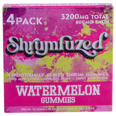 Front view of Shrumfuzed Nootropic Gummy 3200mg Watermelon flavor