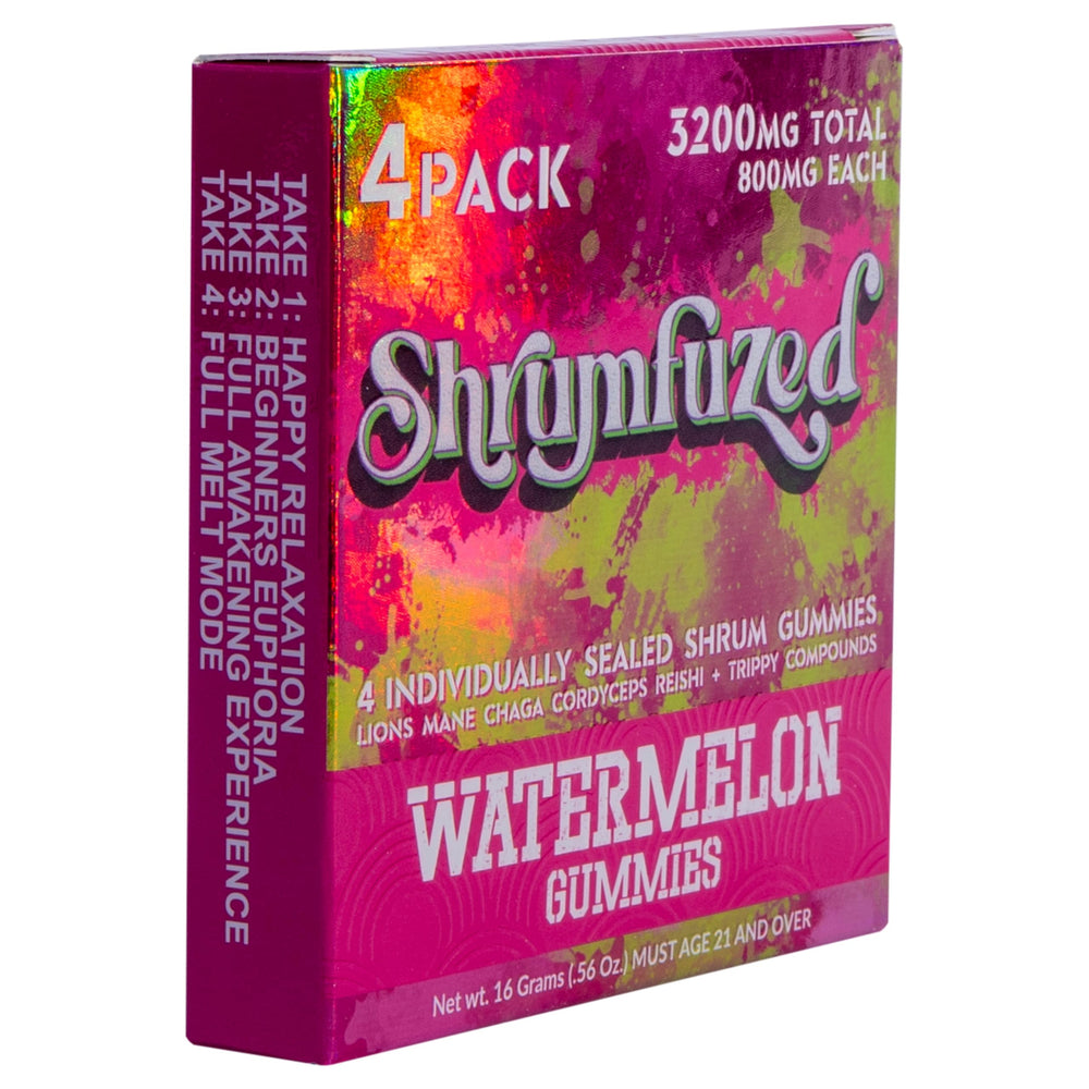 Ingredients and mushroom blend of Shrumfuzed nootropic gummy