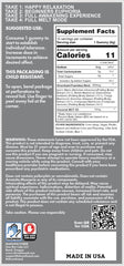Tamper-evident, child-resistant packaging of Shrumfuzed gummies