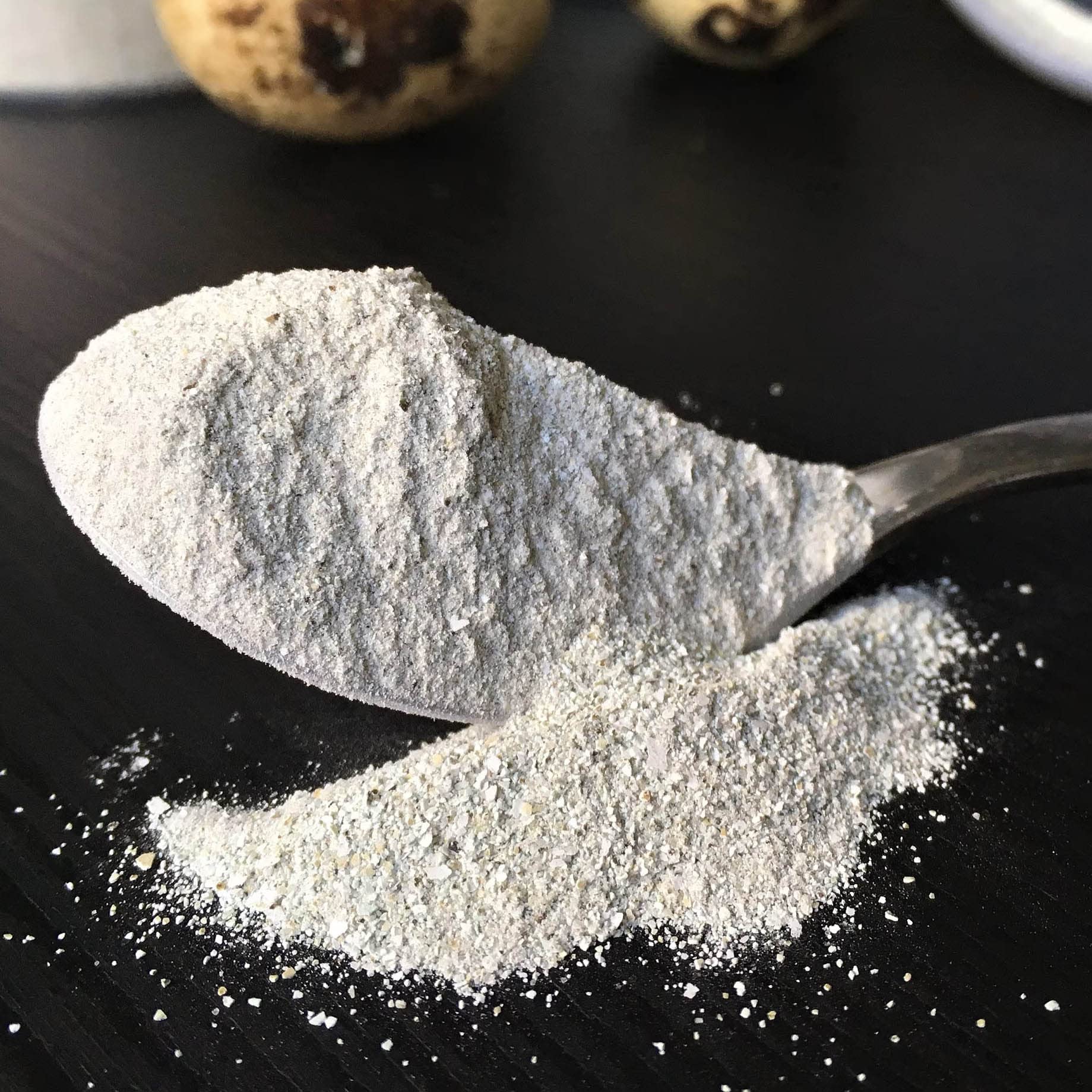 Visuals of zinc, baking soda, kaolin clay, and licorice root minerals