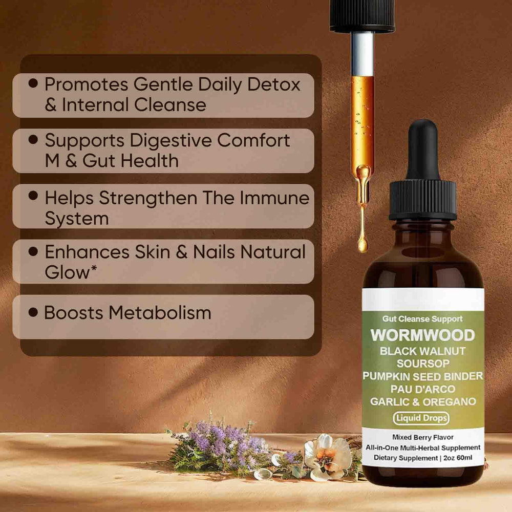 Back packaging panel of Shwfhi Orame Gut Cleanse bottle