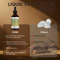 Herbal ingredients including pau d’arco, garlic, oregano oil