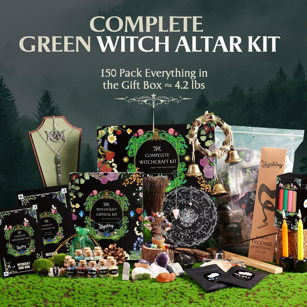 Colored spell candles and incense set for rituals and altar work