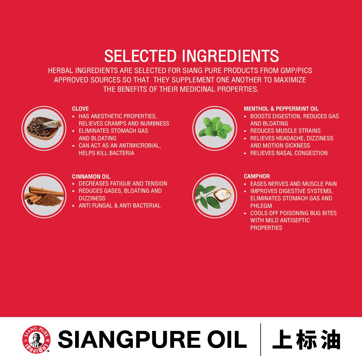 Hands applying Siang Pure Oil Original Formula 25cc White
