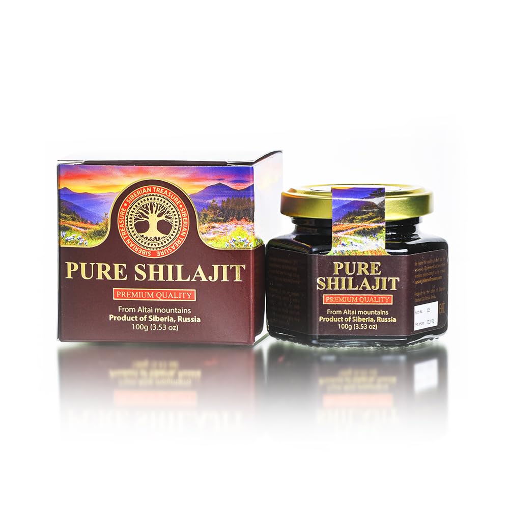 Siberian Treasure shilajit resin jar showcases premium purity for daily rituals.