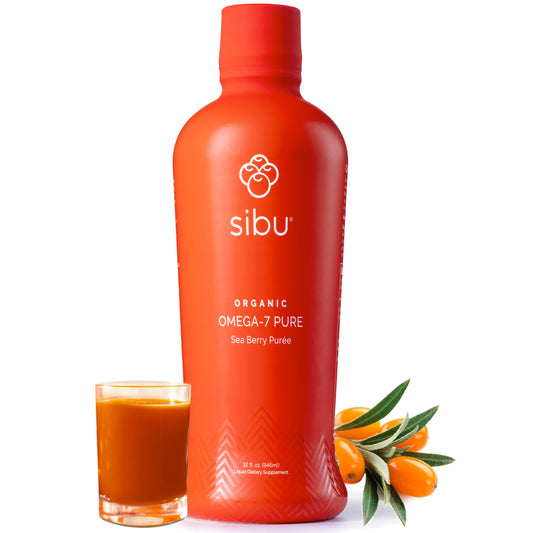 Front view of SIBU Omega-7 Pure 32 oz bottle