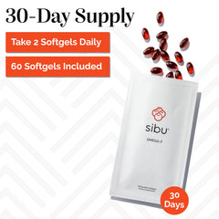 Label on Sibu Sea Buckthorn Omega-7 supplement bottle