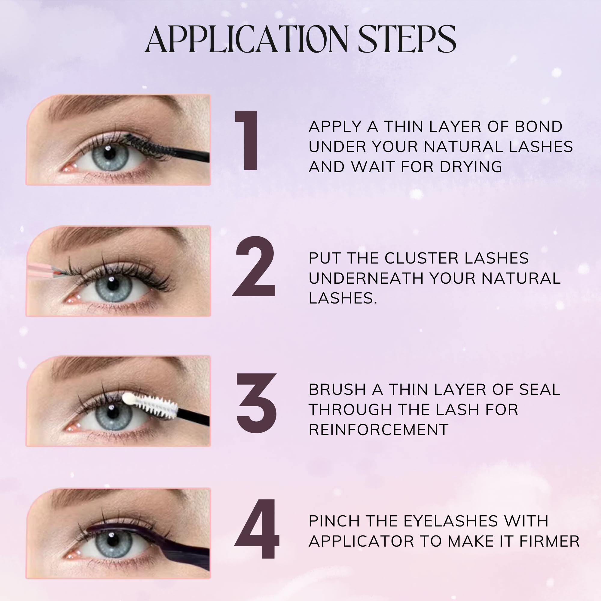 Sicurl Lash Bond invisible dry formula dries clear on lashes