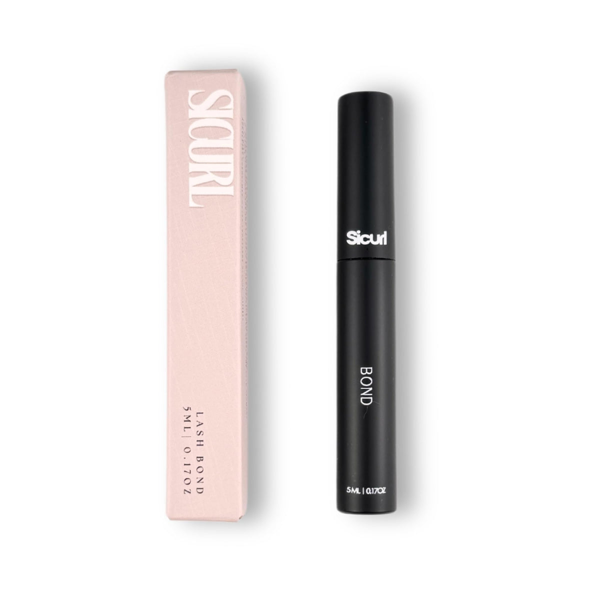 Sicurl Lash Bond wand closeup showing quick-dry hold for cluster lashes