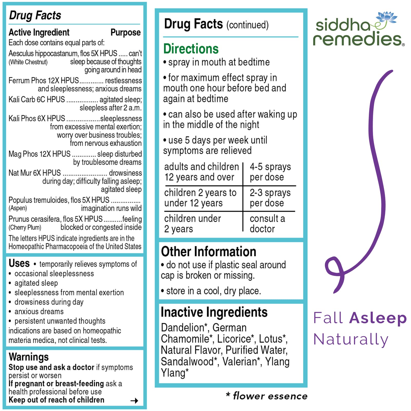 Siddha Sleep Aid packaging