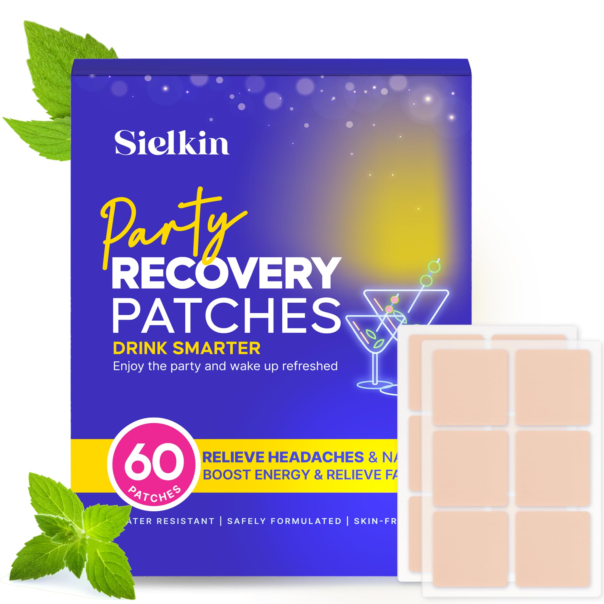 Sielkin Party Recovery Patch 60-pack box front