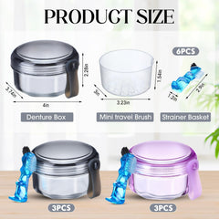Leak-proof denture case with silicone seal under lid