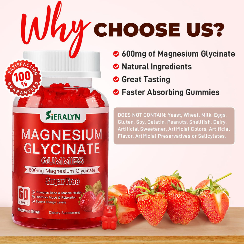 Gluten-free and vegan magnesium glycinate gummies packaging