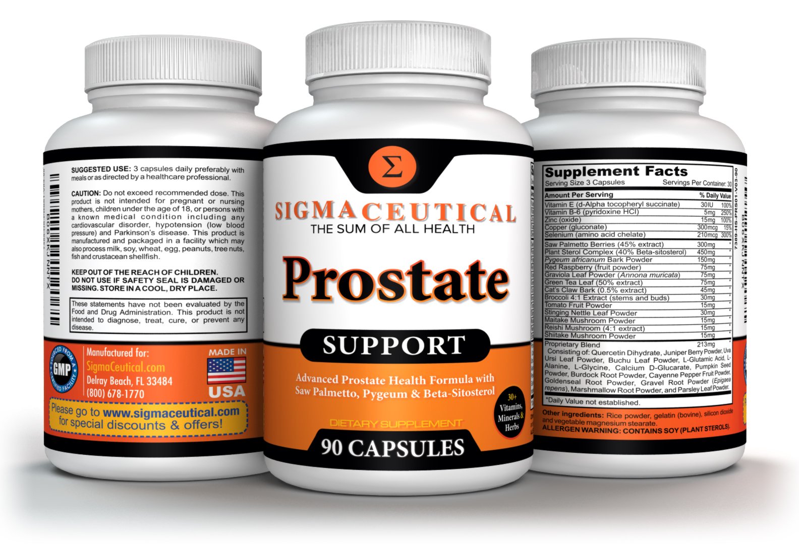 Daily intake of Sigmaceutical Prostate Support Capsule