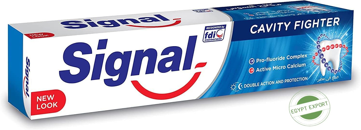 Signal Cavity Fighter toothpaste tubes front view