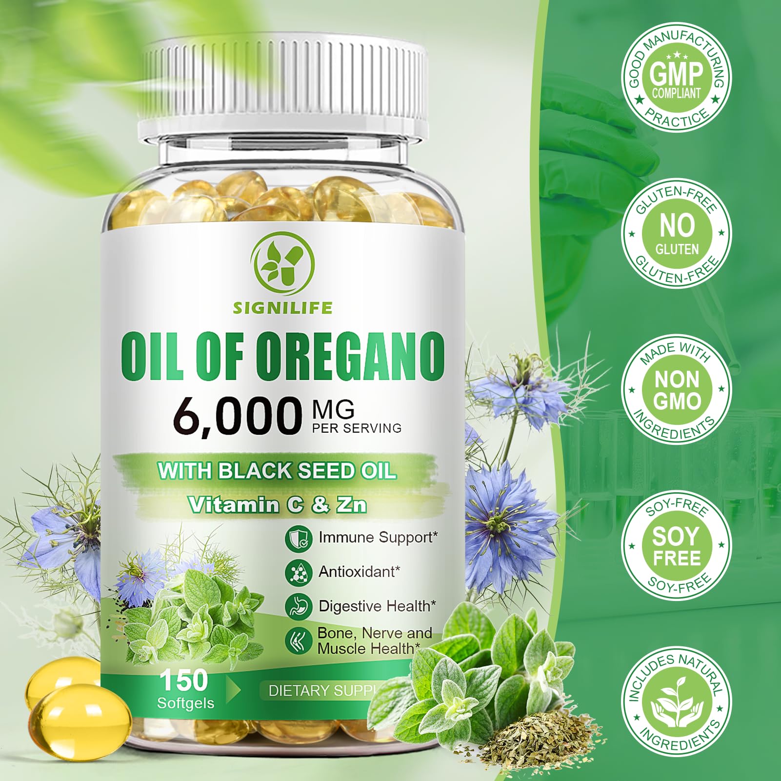 Digestive wellness concept with oregano oil benefits