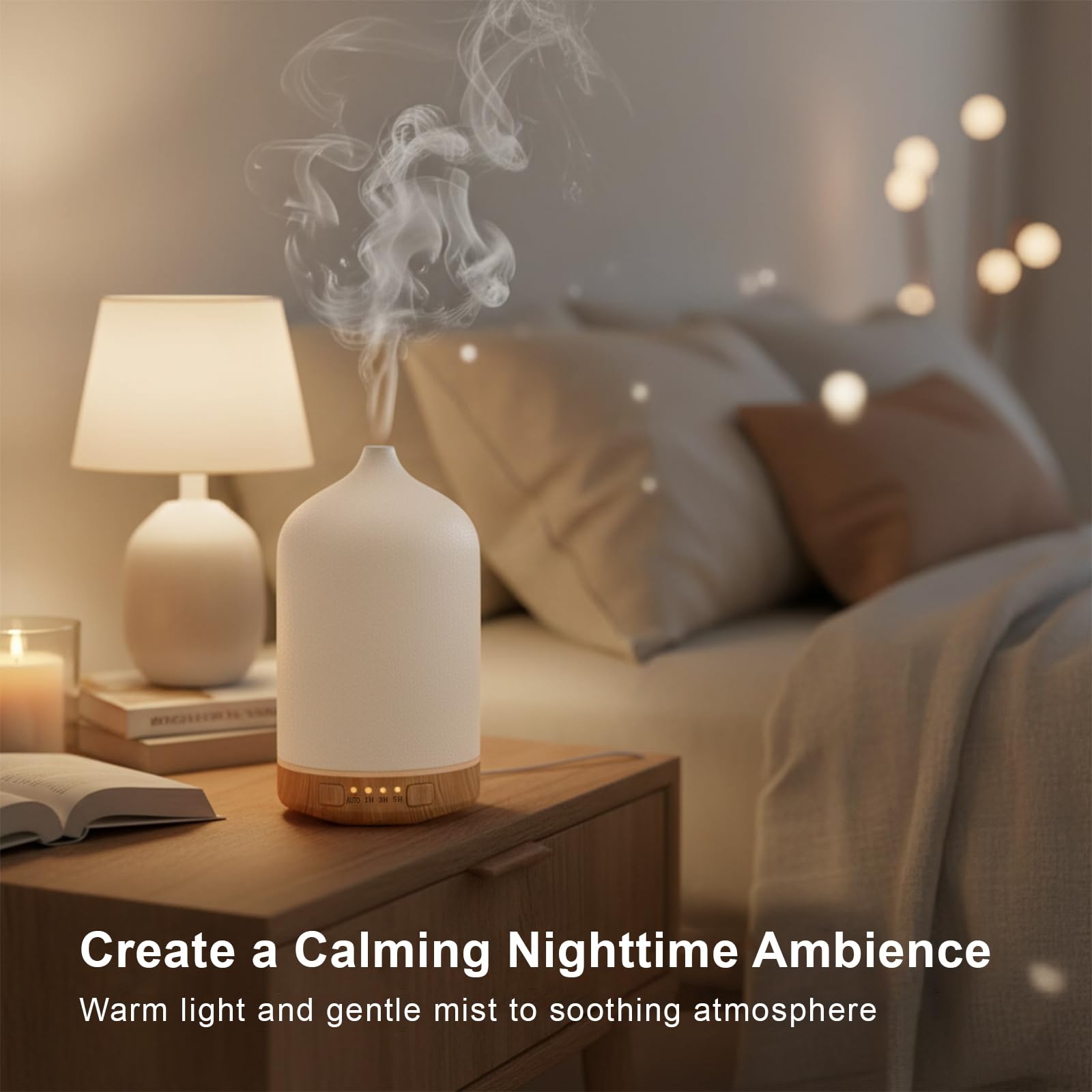 SIHUADON ceramic diffuser timer settings provide flexible usage at home or office