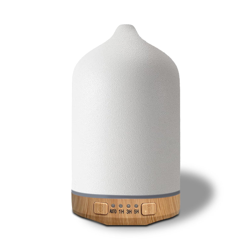 SIHUADON ceramic diffuser top view with calm ambiance and quiet mist