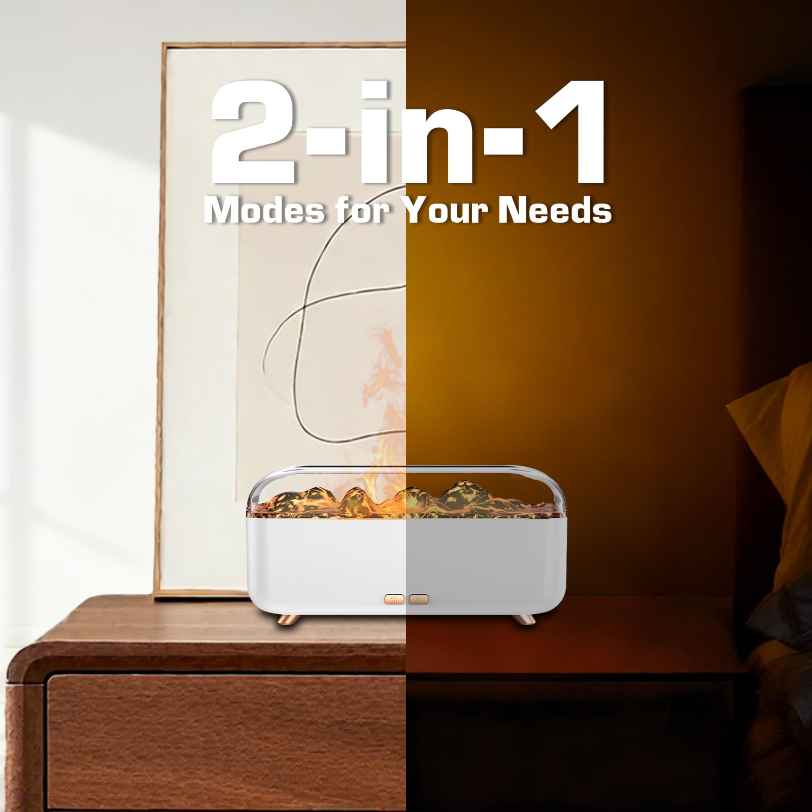 SIHUADON diffuser compact design fits small desks and nightstands