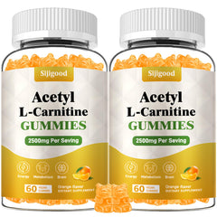 Front view of Sijigood Acetyl L-Carnitine 2-pack orange gummies
