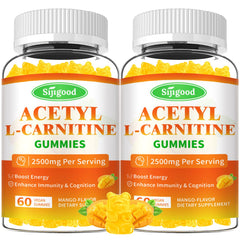Sijigood Acetyl L-Carnitine Gummies Mango Flavor 120 Count - Front of bottle