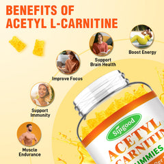 Sijigood Acetyl L-Carnitine Gummies Mango Flavor 120 Count - Bottle and label