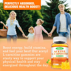 Sijigood Acetyl L-Carnitine Gummies Mango Flavor 120 Count - Energy support